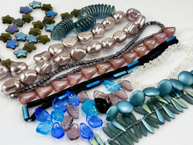 Czech Glass Bead Mix - Amethyst Tide