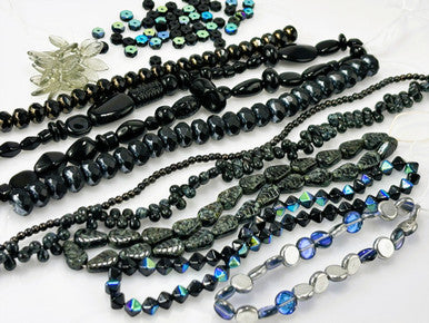 Czech Glass Bead Mix - Midnight Noir