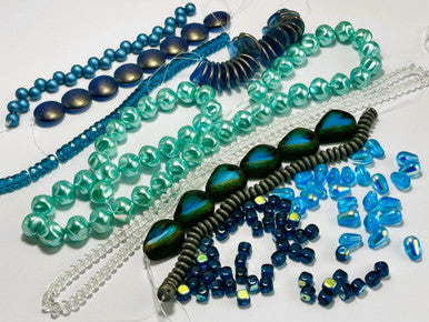 Czech Glass Bead Mix - Azure Harbor