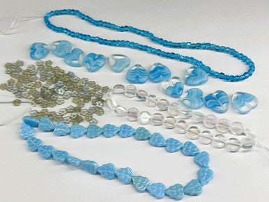 Czech Glass Bead Mix - Caribbean Mist