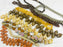 Czech Glass Bead Mix - Embered Leaves