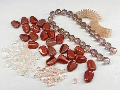 Czech Glass Bead Mix - Rosewood Blush