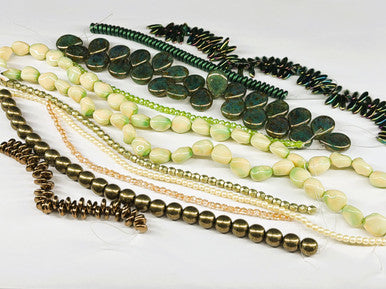 Czech Glass Bead Mix - Moss & Marigold