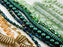 Czech Glass Bead Mix - Emerald Gilt