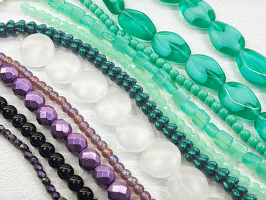 Czech Glass Bead Mix - Minted Violet
