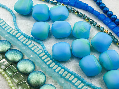 Czech Glass Bead Mix - Aqua Current