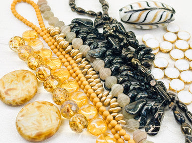 Czech Glass Bead Mix - Amber Eclipse