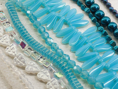 Czech Glass Bead Mix - Seafoam Drift