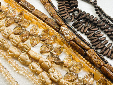 Czech Glass Bead Mix - Bronze Relic
