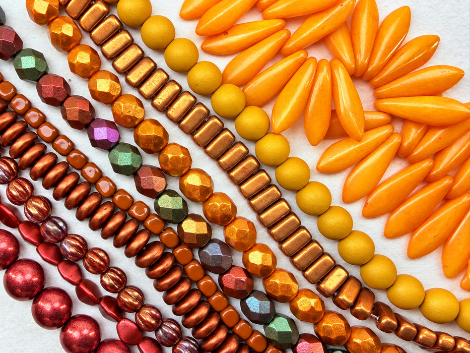 Czech Glass Bead Mix - Autumn Ember