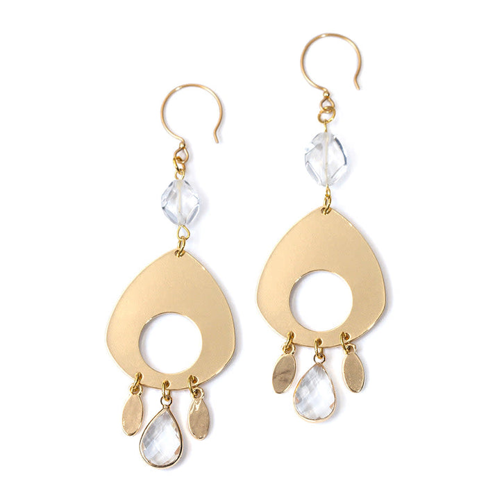 35x32mm Pear Shaped Shiny Connector / Component from the Chic Collection - Gold Plated