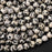 Natural Dalmatian Jasper 6mm Faceted Round Bead Strand