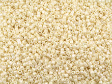 Miyuki 11/0 Opaque AB Rich Cream Delica Seed Bead 2.5-Inch Tube