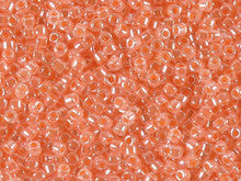 Miyuki 11/0 Crystal Salmon Ceylon Lined-Dyed Delica Seed Beads 2.5-Inch Tube