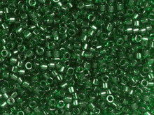 Miyuki 11/0 Trans Emerald Green Delica Seed Beads 2.5-Inch Tube