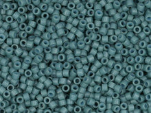 Miyuki 11/0 Opaque Semi-Matte Blue-Grey Delica Seed Beads, 2.5-Inch Tube