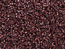 Miyuki 11/0 Delica Bead Metallic Dark Raspberry, 2.5-Inch Tube