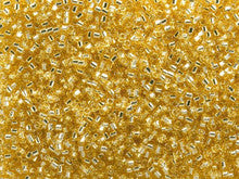 Miyuki 11/0 Trans Silver Lined Gold Delica Seed Beads 2.5-Inch Tube