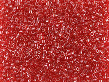 Miyuki 11/0 Delica Bead  Light Siam Transparent Luster 2.5-Inch Tube