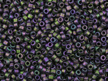 Miyuki 11/0 Iris Matte Purple/Green Delica Seed Beads 2.5-Inch Tube