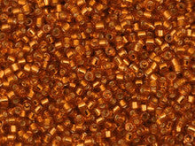 Miyuki 11/0 Trans Silver Lined Burnt Orange Delica Seed Beads 2.5-Inch Tube