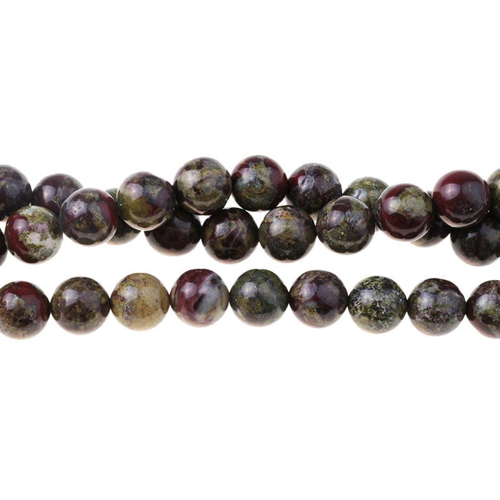 Dragon Blood Jasper 10mm Round 8-Inch