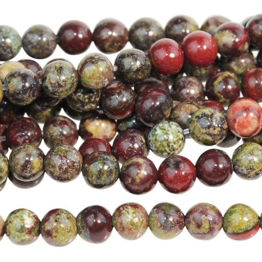 Dragon Blood Jasper 4mm Round 8-Inch