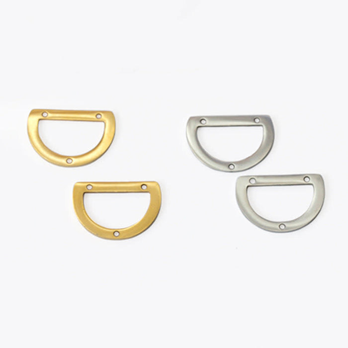 20x14mm D-Ring Connector from the Deco Collection- Rhodium Plated Brass (1 Pair)