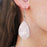 22.5mm Rhodium Plated Twisted Hoop Earrings with 3mm Ball (1 Pair)