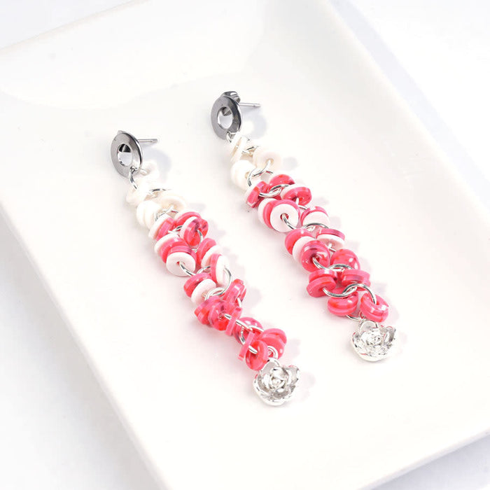 8mm Silver Plated Donut Shaped Post Earrings (1 Pair)