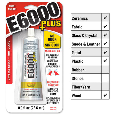 E6000 Plus Clear Jewelry & Craft Adhesive - 0.9 fl oz