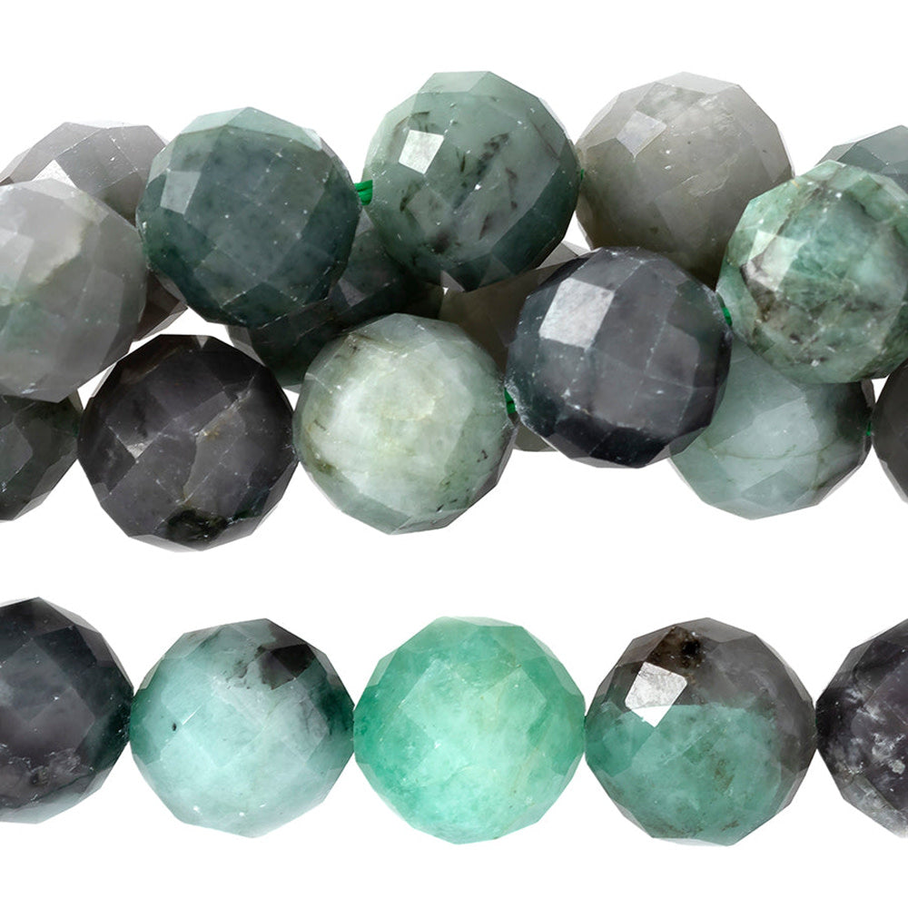 Dakota Stones Gemstone Beads, Emerald Grade A, Facted Round 8mm (16 Inch Strand)