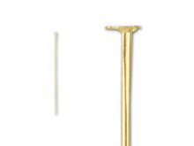 1.5-Inch Satin Hamilton Gold-Plated Head Pin - 24 Gauge (10 Pieces)
