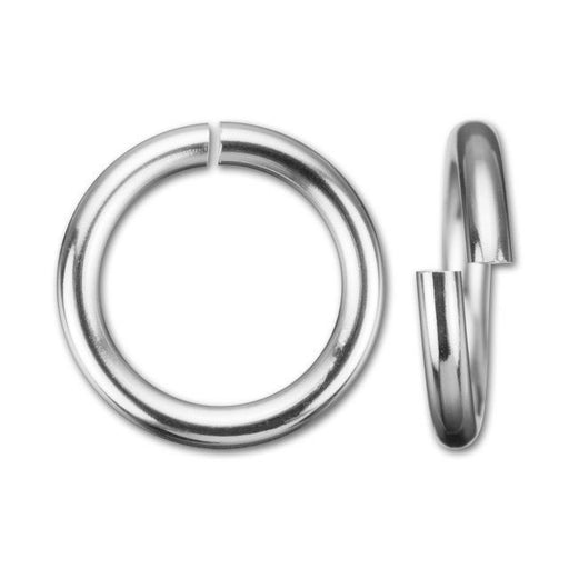 Jump Ring, Open 11.5mm 16 Guage Thick, Silver Color Anodized Aluminum (1 Piece)