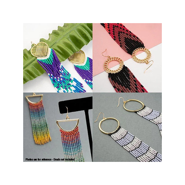 Pendant Frame, Circle with Stars 22mm, Gold Tone Brass (1 Piece)