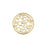 Pendant Frame, Circle with Stars 22mm, Gold Tone Brass (1 Piece)