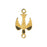 24K Gold-Plated Bird Connector Link with Black Diamond Accent