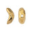 24K Gold-Plated Organic Crescent Large-Hole Bead with 2.5mm Hole