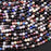 Multicolor Gemstone 3mm Micro-Faceted Round Bead Strand - Midnight Mosaic Mix