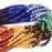 Natural Chakra Gemstone 4mm Smooth Round Bead Strand - Seven Energy Mix