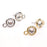 12mm Gold Plated Rhinestone Post Earrings (1 Pair)