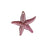 Pendant, Starfish 40x37.5mm, Enameled Brass Light Raspberry Pink, by Gardanne Beads (1 Piece)