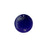 Pendant, Round Dome 32mm, Enameled Brass Cobalt Blue and Silver, by Gardanne Beads (1 Piece)