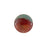 Link, Round with Leaf Pattern 36mm, Enameled Brass Peppermint Green/Autumn Red, by Gardanne Beads (1 Piece)