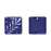 Pendant, Square with Botanical Pattern 30mm, Enameled Brass Cobalt Blue, by Gardanne Beads (1 Piece)