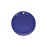 Pendant, Round with Botanical Pattern 35mm, Enameled Brass Cobalt Blue, by Gardanne Beads (1 Piece)