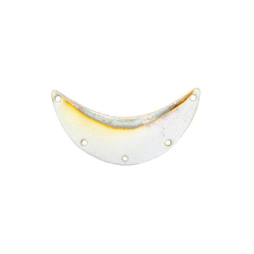 Gardanne Beads Gold with Silver Accents Five-Hole Crescent Link 47.5x22mm (1 Piece)