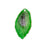 Pendant, Leaf Facing Left 41x23mm, Enameled Brass Emerald Green, by Gardanne Beads (1 Piece)