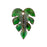 Pendant, Monstera Leaf 28.5x22mm, Enameled Brass Emerald Green with Copper Accents, by Gardanne Beads (1 Piece)