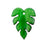 Gardanne Beads Emerald Green with White Accents Monstera Leaf Pendant (1 Piece)